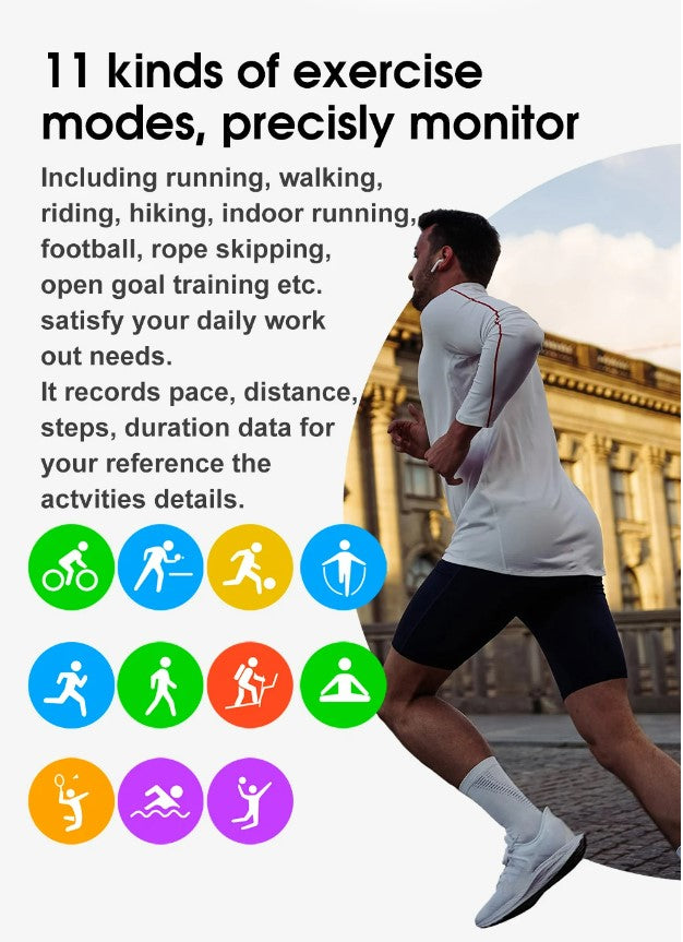 TECKMOOR S20S Smartwatch with Health Monitoring - White