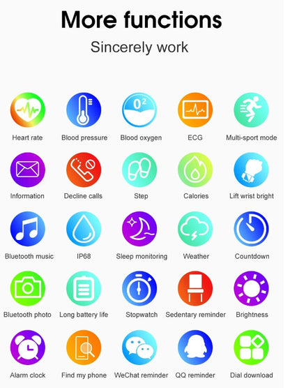 TECKMOOR S20S Smartwatch with Health Monitoring - White