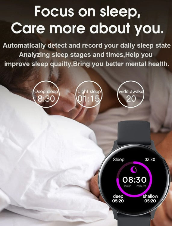 TECKMOOR S20S Smartwatch with Health Monitoring - White