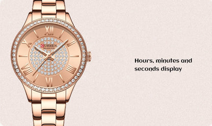 TECKMOOR CURREN Ladies Steel Watch - Gold White