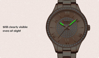 TECKMOOR CURREN Ladies Steel Watch - Gold White